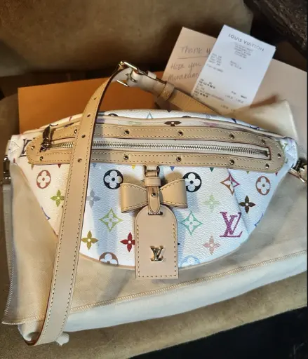 Authentic Louis Vuitton LV X TM Takashi Murakami High Rise Bumbag